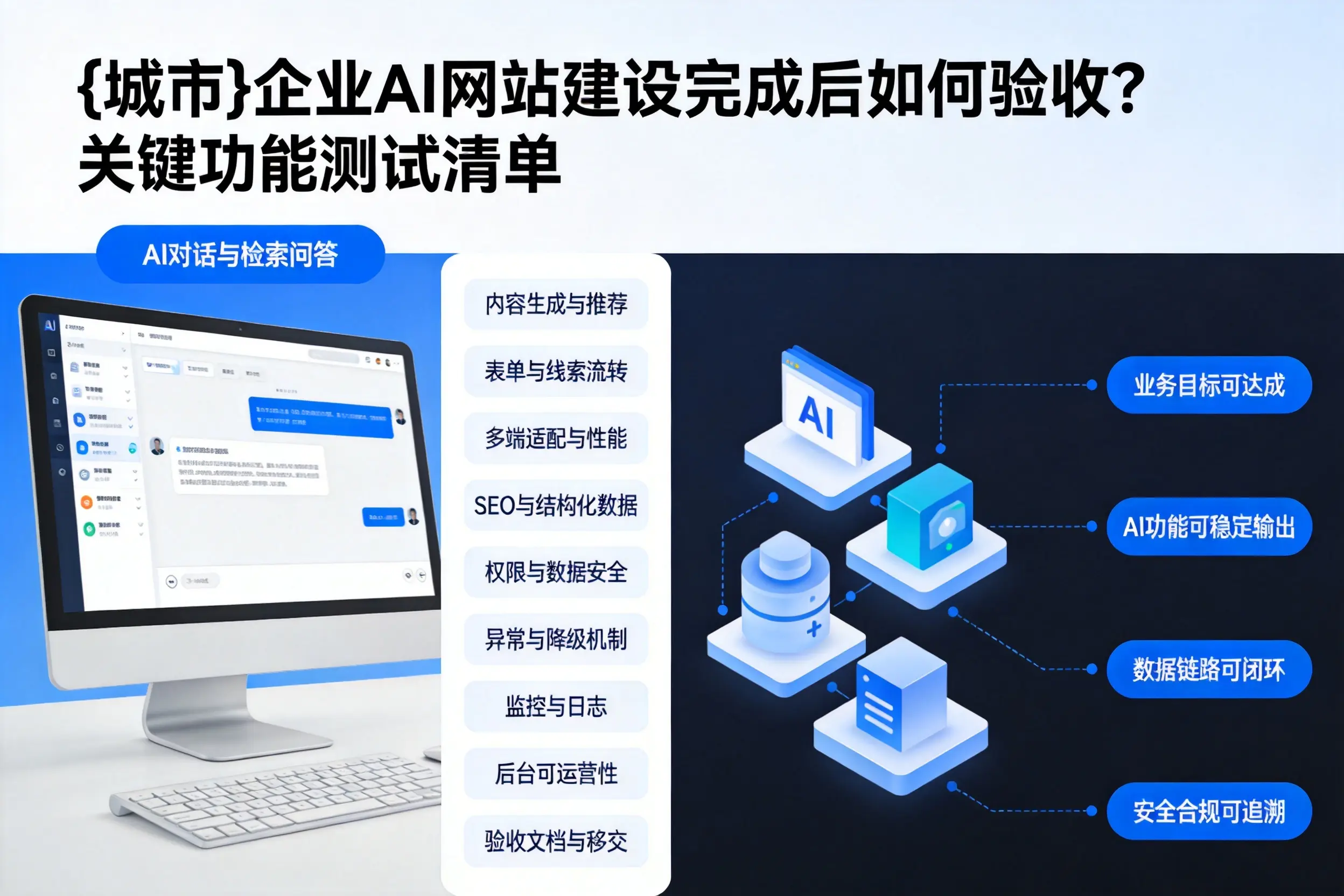 菏泽企业AI网站建设完成后如何验收？关键功能测试清单