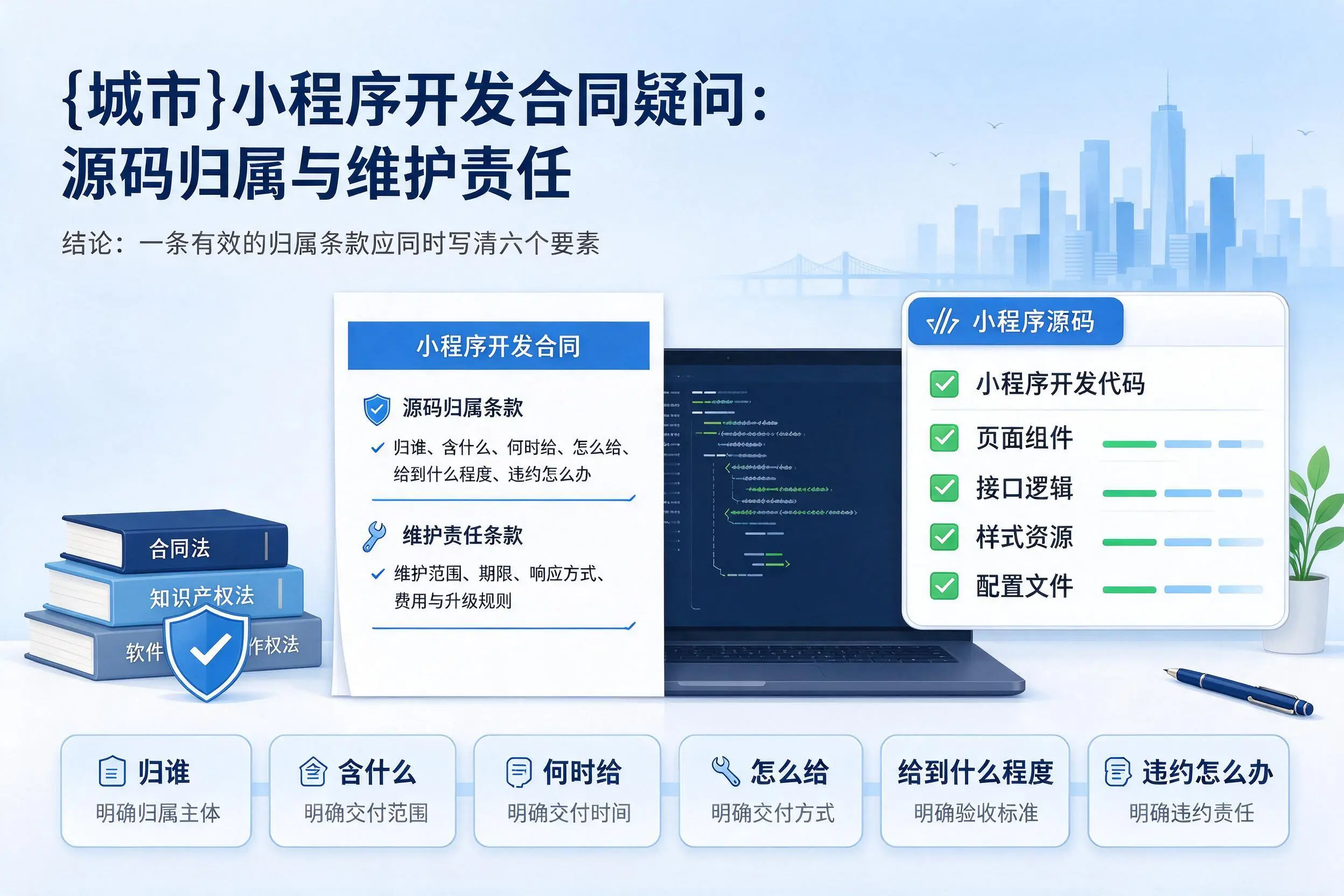 菏泽小程序开发合同疑问:源码归属与维护责任
