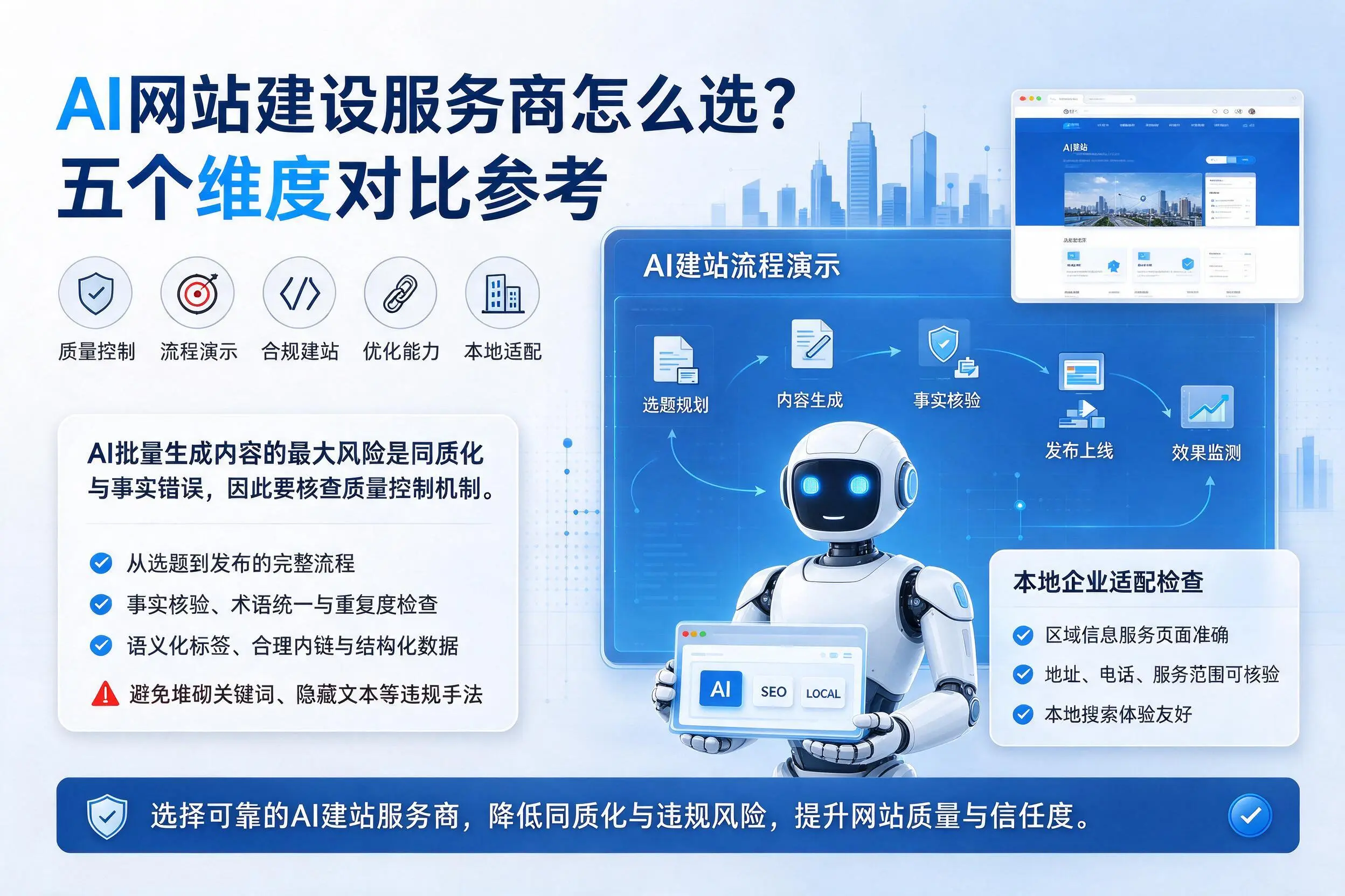 菏泽AI网站建设服务商怎么选？五个维度对比参考