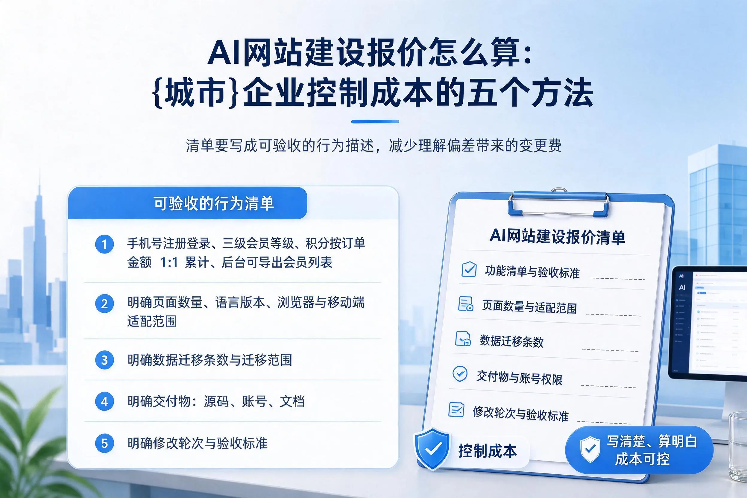 AI网站建设报价怎么算：菏泽企业控制成本的五个方法